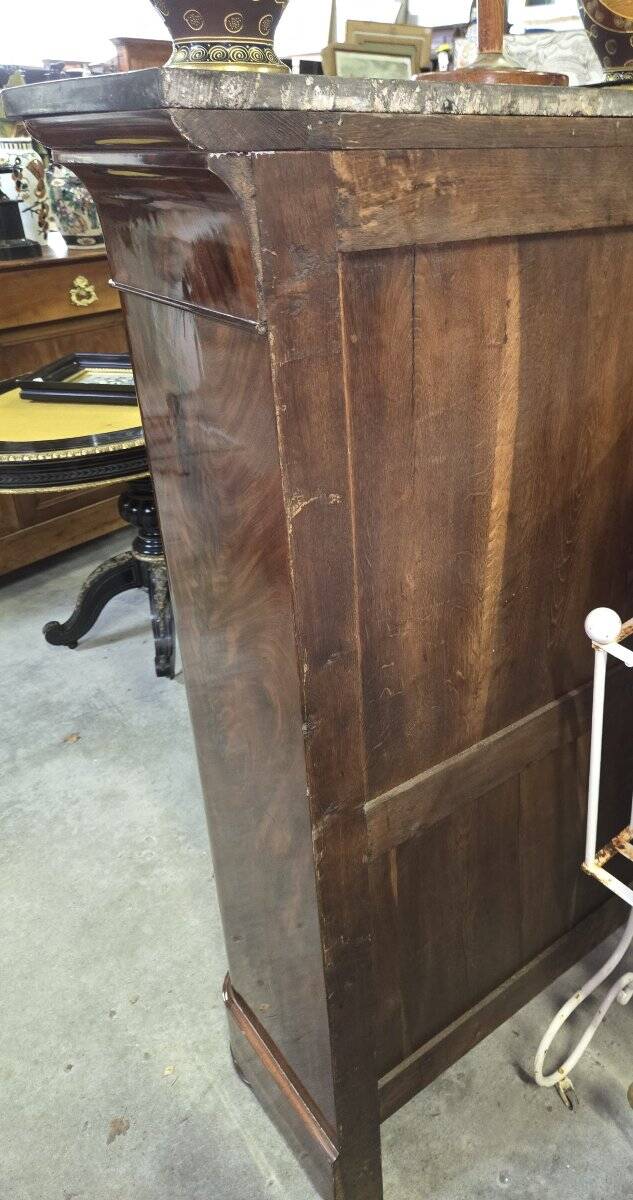 Flamed mahogany secretary from the Restoration period.