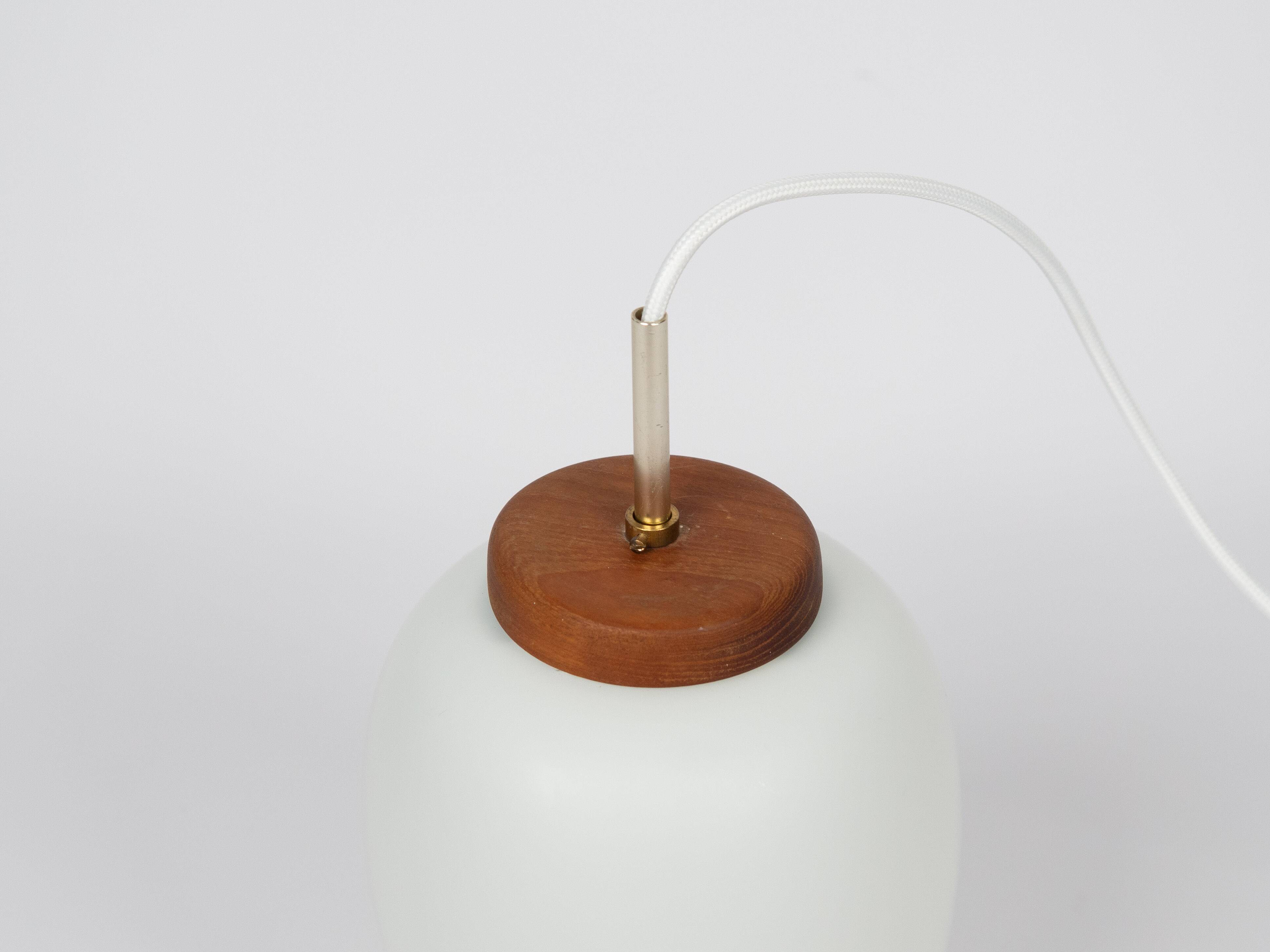Danish vintage pendant lamp Kina by Bent Karlby, Lyfa, 1946