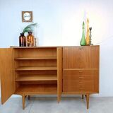 Vintage Scandinavian teak wall unit