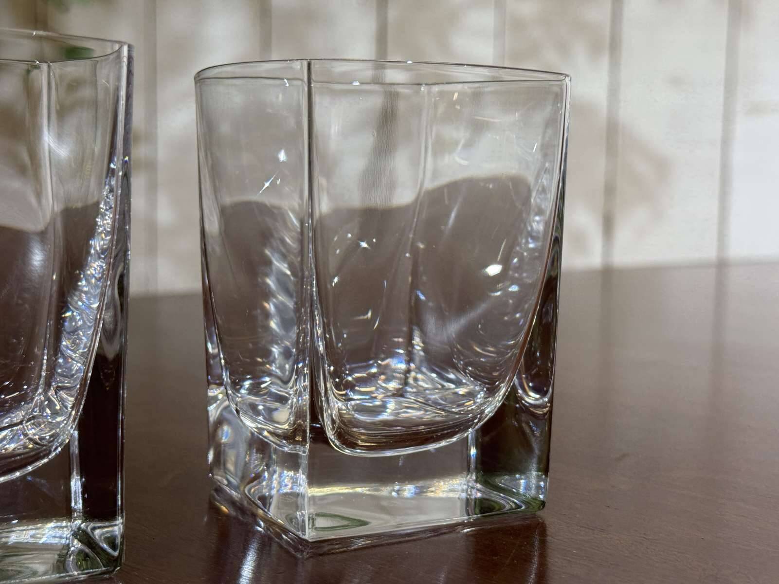 Set of 4 crystal whisky glasses from Sèvres.