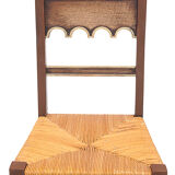 Set de 8 chaises paillées art déco 1940