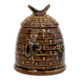 Pot à miel en forme de ruche décoré d'abeilles