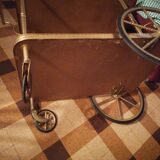Desserte bar 1960 laiton mica  roulettes