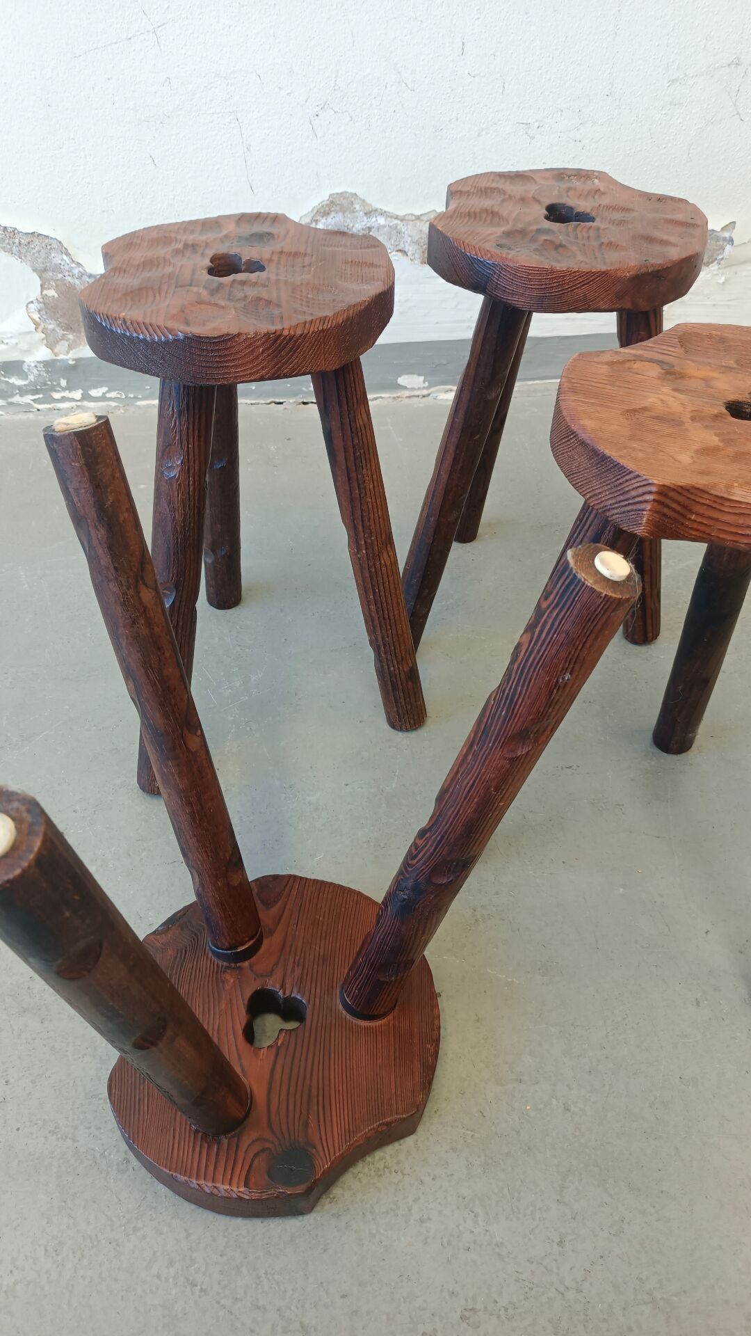 Set of brutalist stools