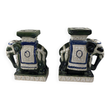 Pair of vintage ceramic bookends
