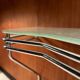 Frosted glass and steel console