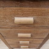 Old bedside table with 4 drawers in Burmese teak