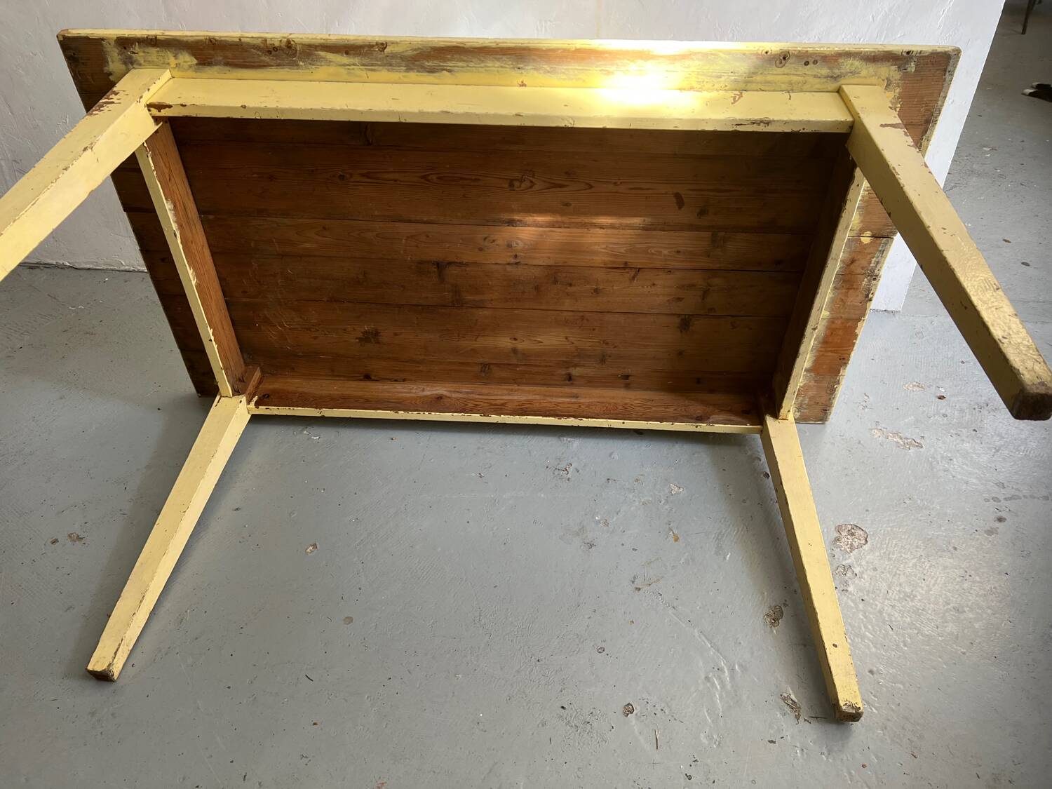 Table de ferme vintage en bois