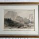 Framed 19th-Century lithograph after David Roberts depicting Petra Acropoli