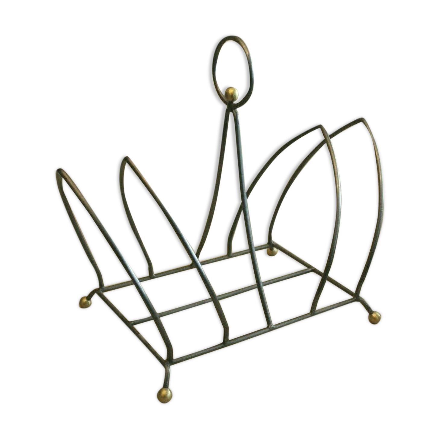 Porte-revue design en métal art déco