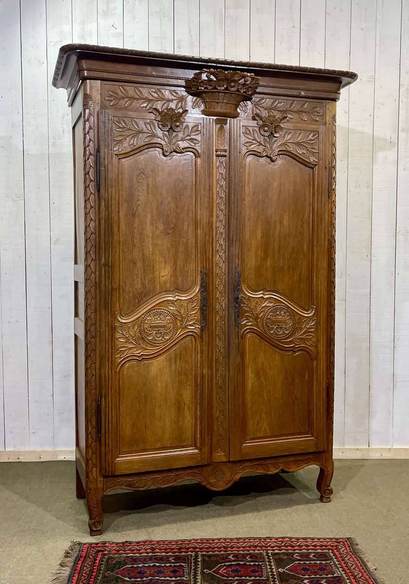 19th century Norman oak wardrobe