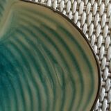 Glove shell vintage faience and turquoise glass