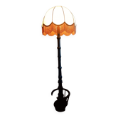 Lampadaire avec abat jour à franges
