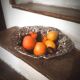 Art Nouveau style silver metal basket