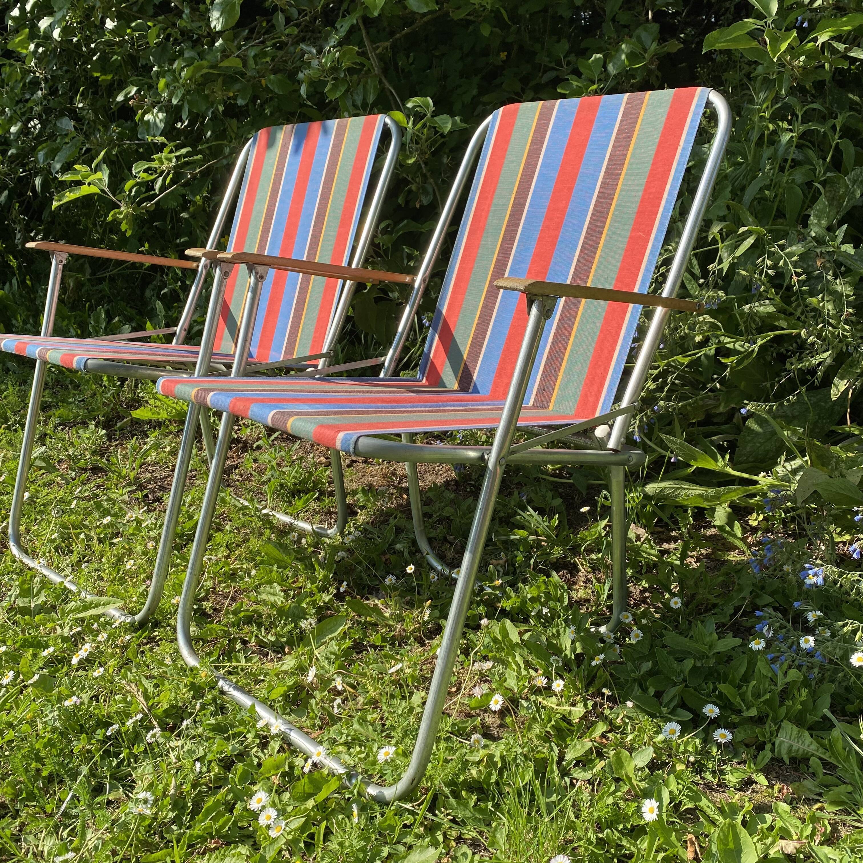 Foldable camping chairs 60s