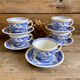 5 English Tea Cups Woods Burslem