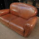 Vintage 3-seater leather club sofa