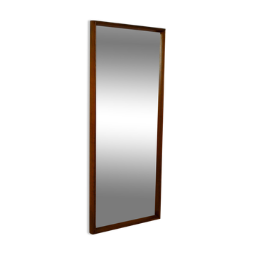 Scandinavian vintage teak mirror, 1950s