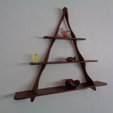 Mid-Century Triangular Teak Wall Shelf, Germany, 1960s