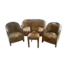 Lounge art deco sofa 2 armchairs 1 chair
