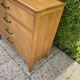 Commode vintage 4 tiroirs chêne clair 1960
