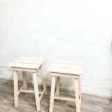 Vintage pink farm stools, 1960