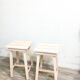 Vintage pink farm stools, 1960