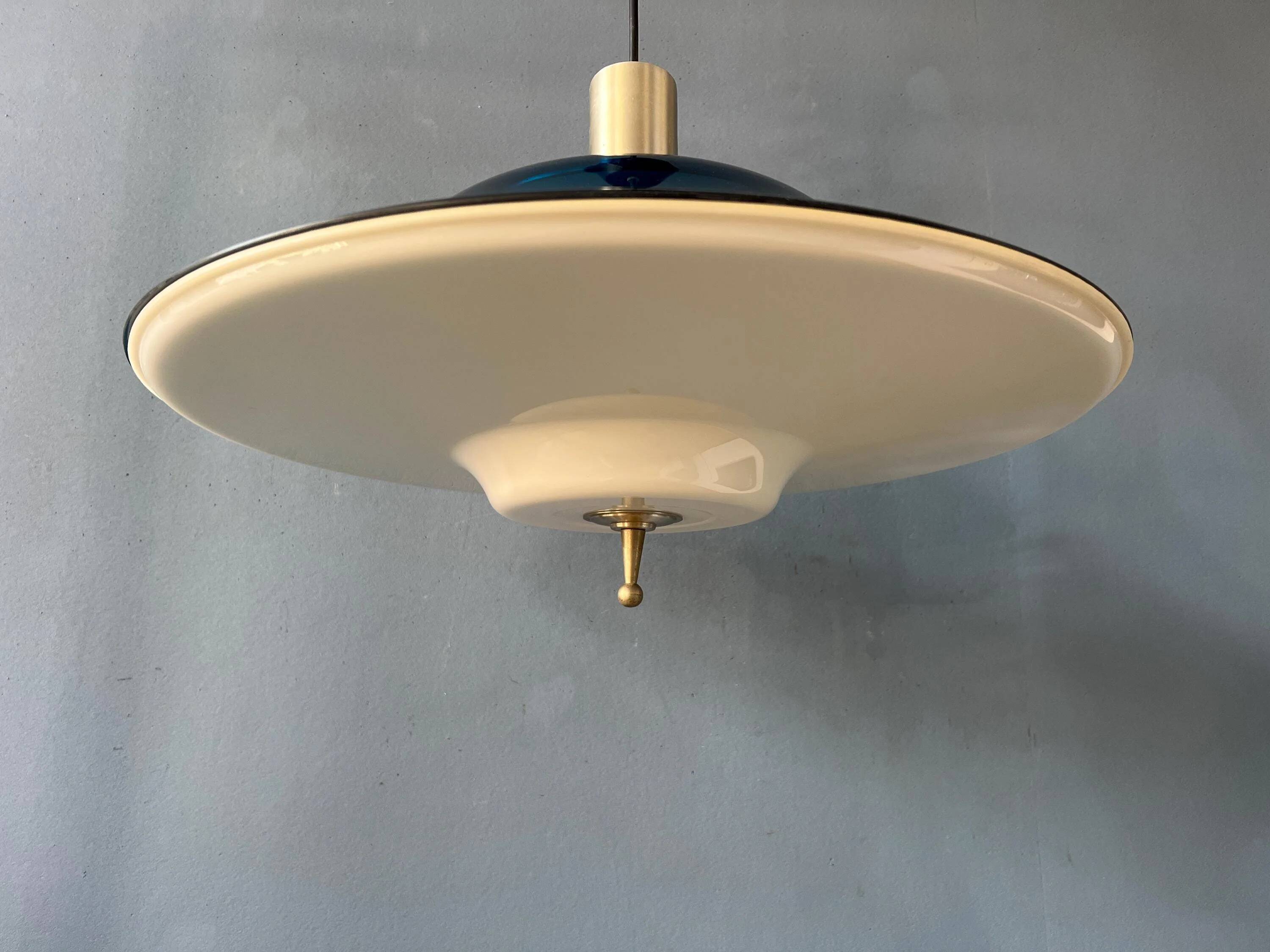 Suspension Space Age UFO blue flying saucer