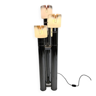 Italian floor lamp chrome and glass