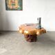 "Free-form" coffee table in solid elm.