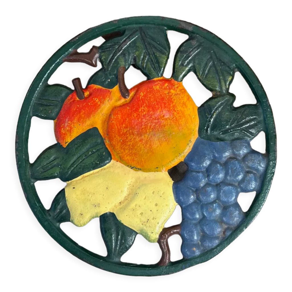 Dessous De Plat Rond En Fonte 21 Cm - Support Décoratif Pour Plats Chauds Et Casseroles