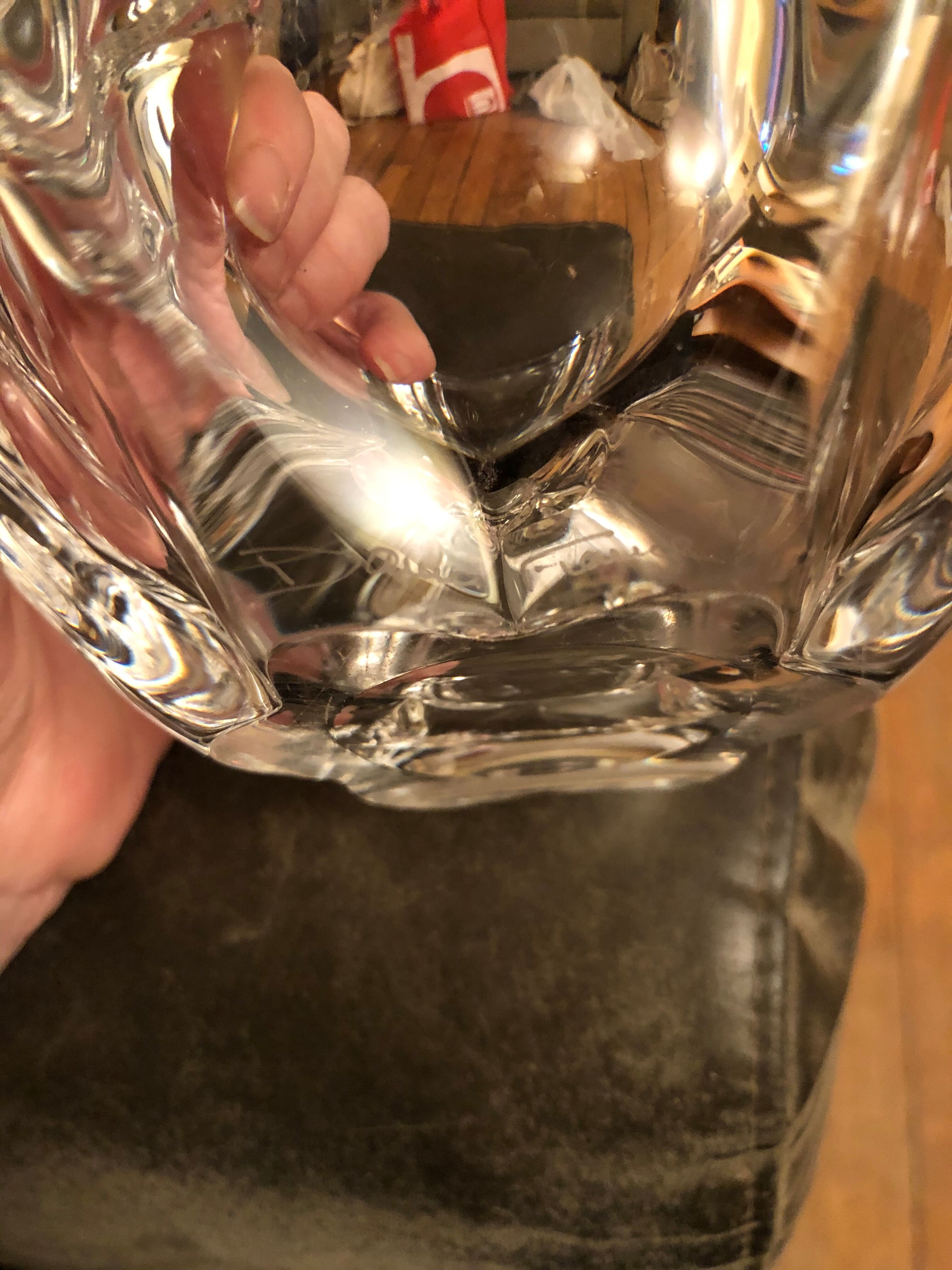 Daum crystal trinket bowl