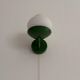 Mid-century green metal and opal glass wall sconce by N Leuchten, 1960s, Germany