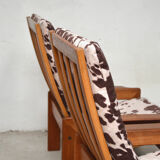 Paire de fauteuils danois en teck et repose pieds, 1960