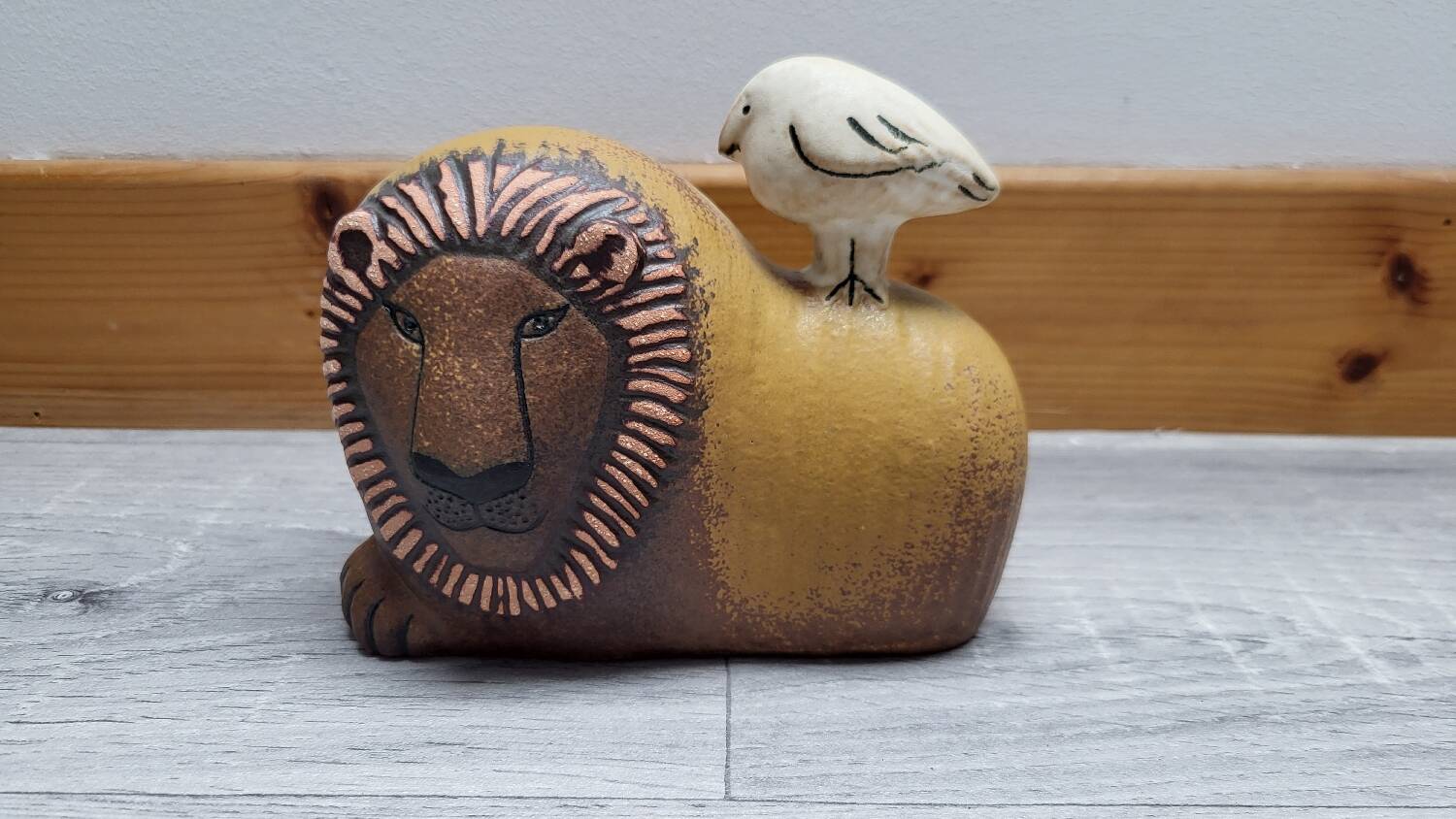 Ceramic the lion and the bird Lisa Larson Gustavsberg