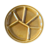 Set of 5 brown sandstone fondue plates