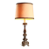 Lampe ancienne en bois sculpté doré, Italie, XIXe siècle