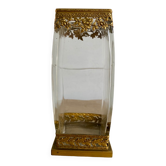 Vase en verre et laiton années 30