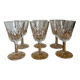 Set of 6 Vmc Cristal de Reims Harlequin glasses
