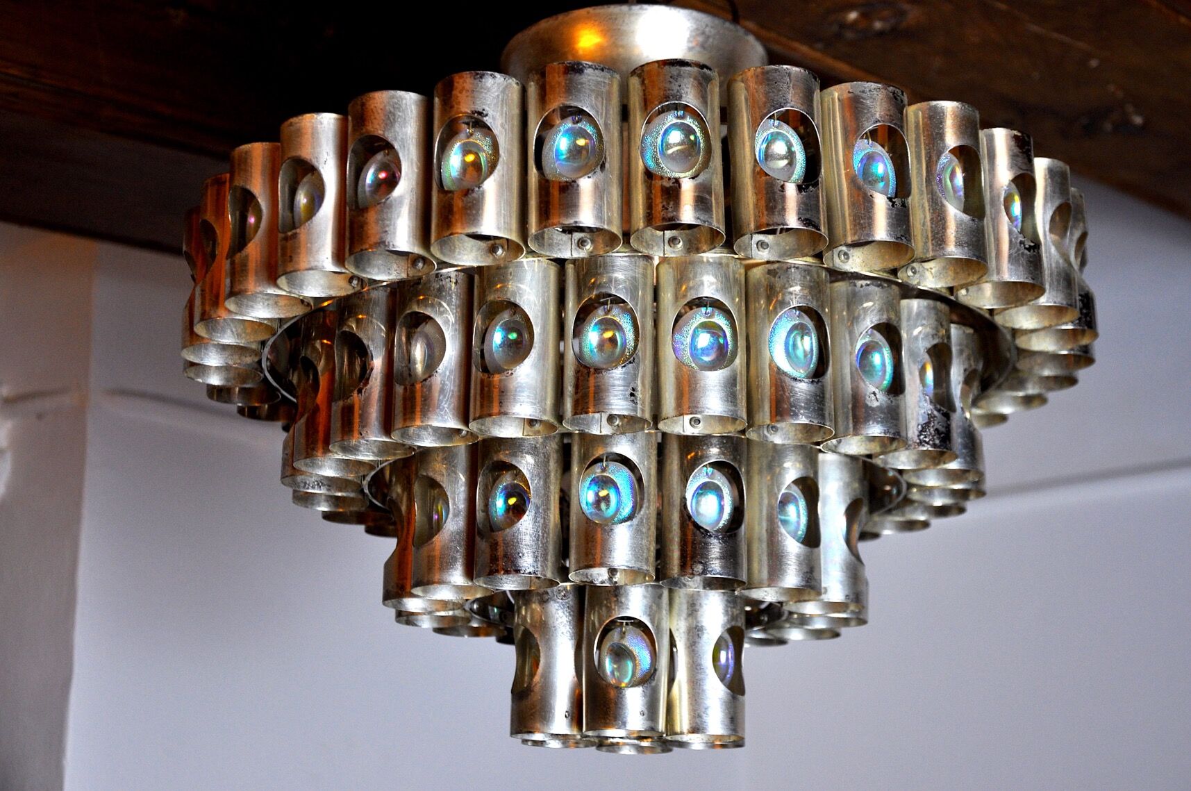 Chandelier House Sciolari Spage Age, 4. levels, Italy, 1970
