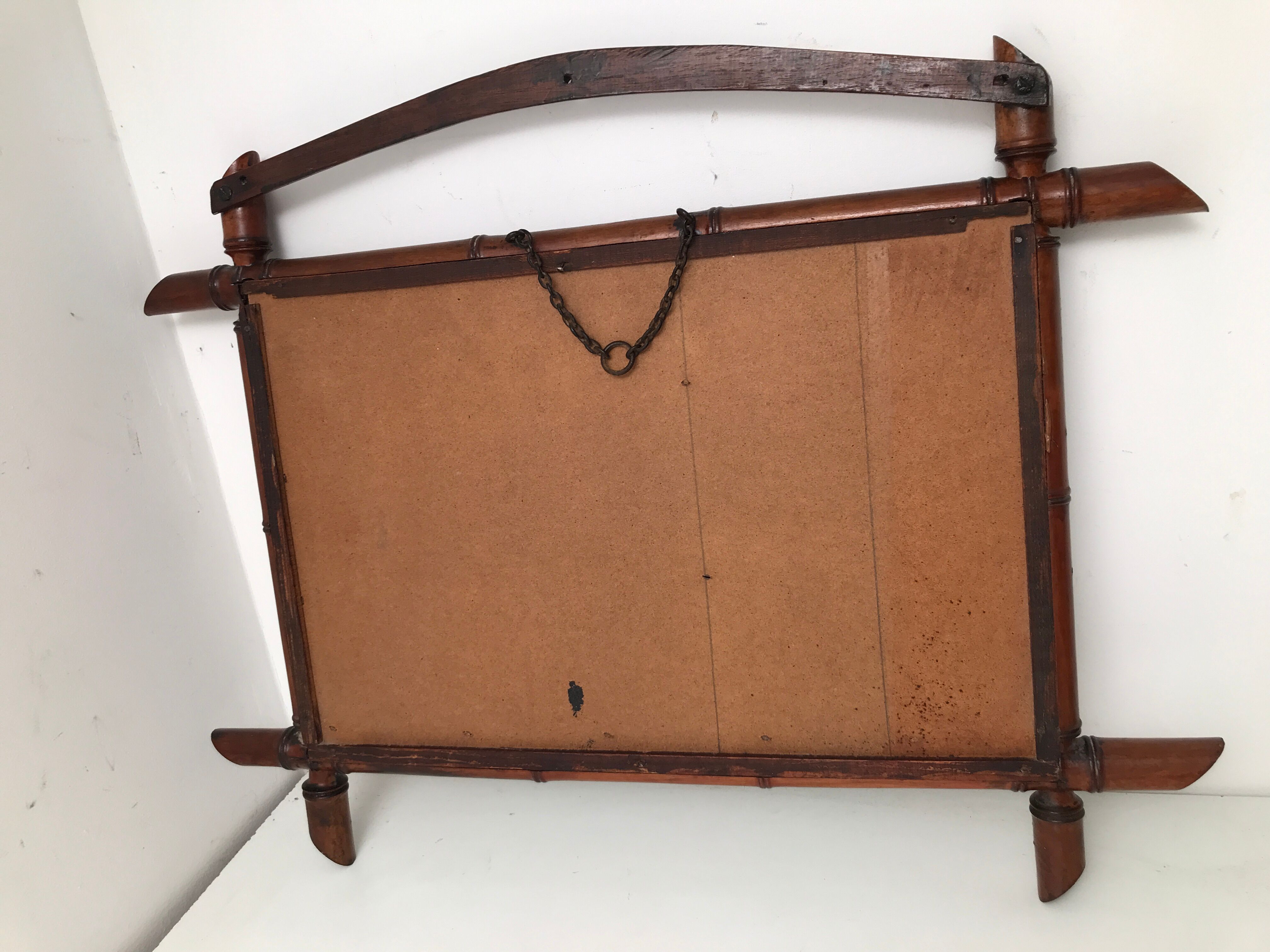 Vintage bamboo mirror