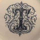 6 dessert plates and old earthenware dish, KG Lunéville