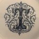 6 dessert plates and old earthenware dish, KG Lunéville