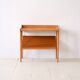 Vintage oak nightstand with magazine rack top