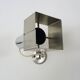 Pair of Space Age wall lights, adjustable, chrome-plated metal, aluminium, 60