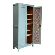 Armoire parisienne vintage bleu vert grisé
