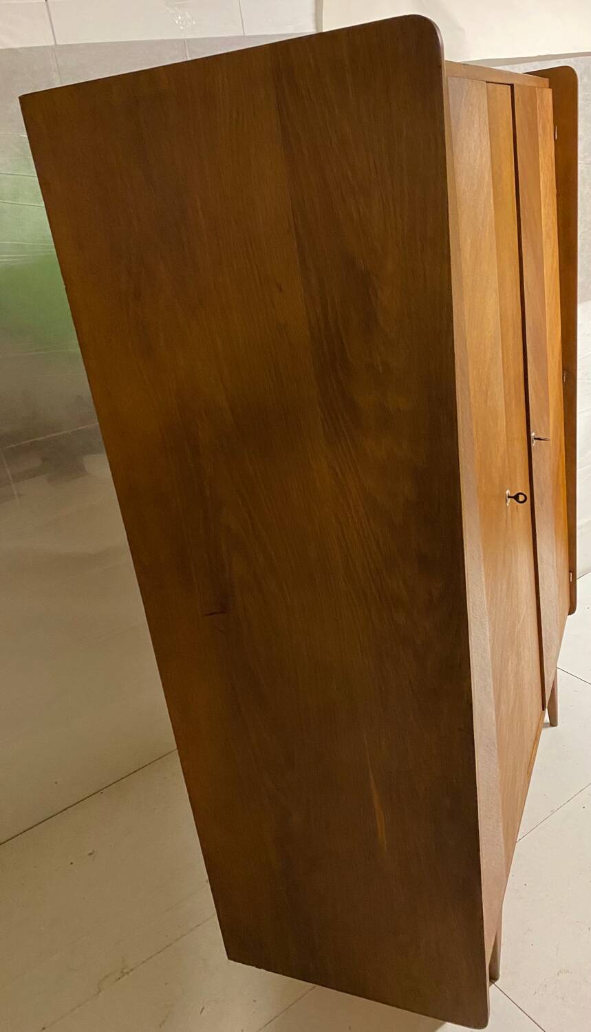 Vintage wardrobe with compass feet