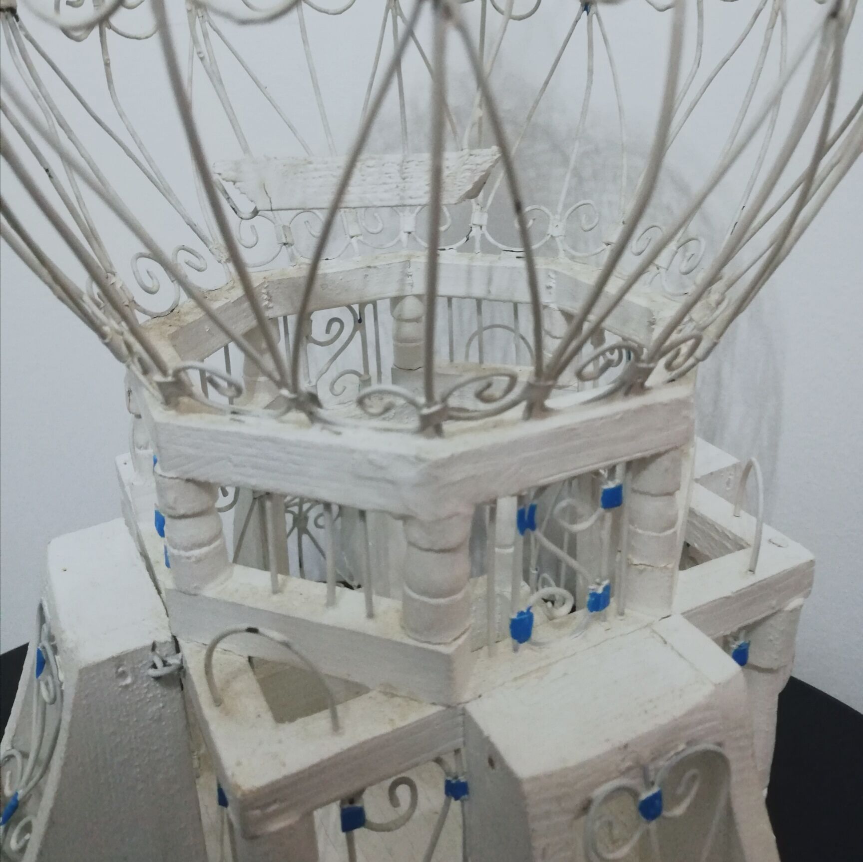 Old metal and wood bird cage