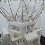 Old metal and wood bird cage