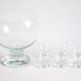 Glass Punch Bowl By Erkkitapio Siiroinen For Riihimaen Lasi, Finland 1970S